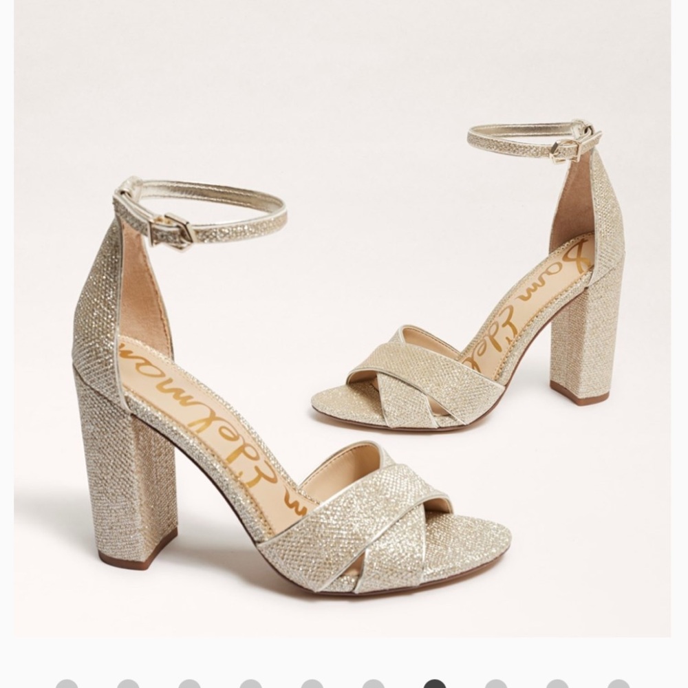 Sam Edelman Yancy Block Heel in Jute (gold) 8.5 Wedding heels